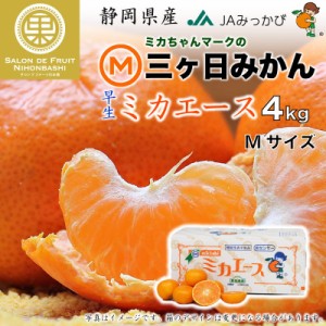 [予約 2023年 11月10日-12月20日の納品] 三ケ日みかん 早生 ミカエース 約4kg Mサイズ 静岡県産 JAみっかび 早生 産地箱　 冬ギフト お歳