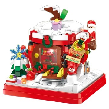 ZHEGAO 哲高 耶誕蘋果屋 積木  ZG662024  1盒