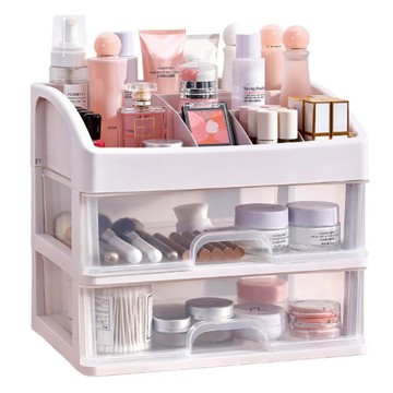 小麥購物 多功能收納抽屜置物盒 抽屜 2格 L2915  3層  白色