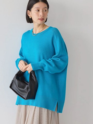 柔軟光滑針織落肩剪裁上衣(HC44L2C0800) - AMERICAN HOLIC