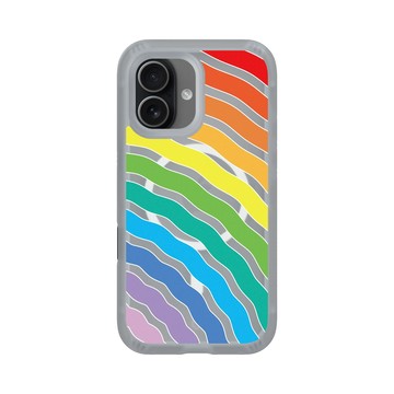 iPhone 17 AirX 流變灰 - Positive Vibes / 正好能量 - 彩虹漣漪
