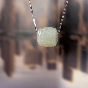 【萬事亨通】雕花翡翠路路通吊飾| 天然緬甸玉翡翠A貨 | 送禮