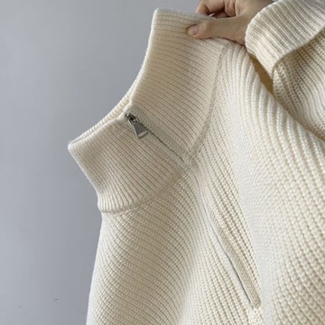 半拉鏈高領套頭毛衣男秋季cityboy日系慵懶風上衣百搭情侶針織衫鑫弘-衣錦男裝