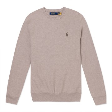 RALPH LAUREN POLO 熱銷刺繡小馬大學T恤-燕麥色