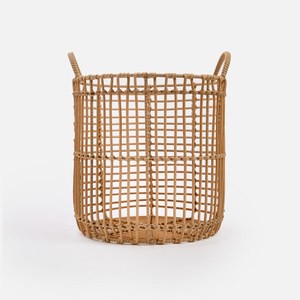 艾禮思手工編織直條紋收納籃S