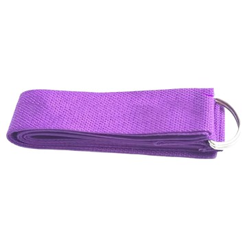 奧美伽 尼龍瑜珈伸展帶-紫色 加長設計 舒適親膚 輔助伸展 提升柔軟度  1入