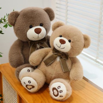 領結大熊玩偶公仔小號泰迪熊毛絨玩具送女孩禮物擺件絲帶小熊禮物