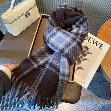 免運🔮韓係新款格子冬季圍巾保暖圍巾高級氛圍拉德加厚學生百搭氣質保暖披肩圍脖保暖圍巾 披肩 圍巾 脖圍 防寒 披肩