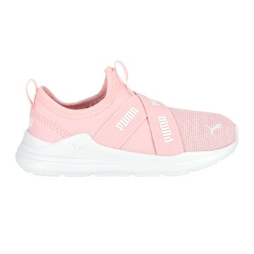 PUMA WIRED RUN SLIP ON INF 女小童休閒運動鞋-懶人鞋 38199507 淺粉白