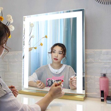 工廠現貨 免運 110v智能鏡 led鏡子 浴室鏡 發光鏡 帶燈鏡 掛鏡 谷綻化妝鏡帶燈臺式led燈大號壁掛鏡子ins網紅直播美顏補光梳妝鏡特惠/開立發票 全館折扣 售後保障 j1216