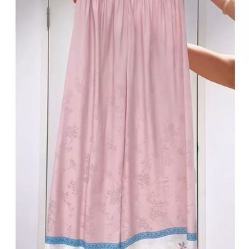 【臺灣出貨 免運】宮廷風娘娘寢服夏季睡衣新中式寬鬆版睡衣古裝居家大小碼三件套女