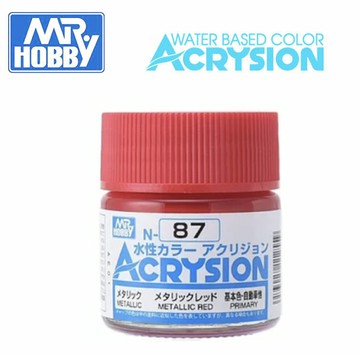 【鋼普拉】 現貨 MR.HOBBY GUNZE 郡氏 GSI N-87 N87 新水性漆 金屬紅 模型漆 10ml