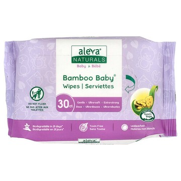 Aleva Naturals, 嬰兒竹制® 溼巾，30 片