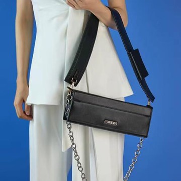 JACQUEMUS鏈條法棍包歐美時尚小眾走秀款腋下包長方形單肩手拎包