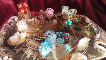 古風團花輯珠U釵 | 小唐風漢服新中式髮簪