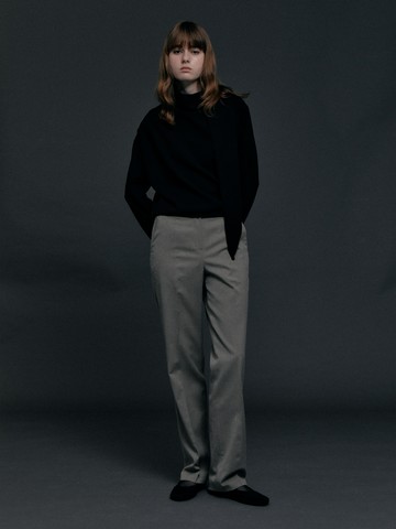 Wool Blend Straight Trousers_2 Color