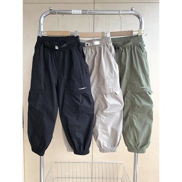 男童薄褲子夏季中大童寬松工裝褲2025韓版兒童休閑褲男孩潮牌長褲