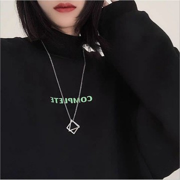 幾何體組合造型項鍊《台灣現貨》潮流項鍊 時尚單品  情綠項鍊 墜鍊