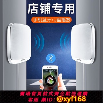 {可打統編 保固一年}壁掛藍牙音響店鋪專用室內無線音箱家用環繞服裝店面超市商用小型