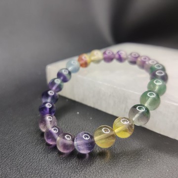 【訂製品】彩虹千層 螢石 Fluorite 手串 手鍊 天然水晶 水晶