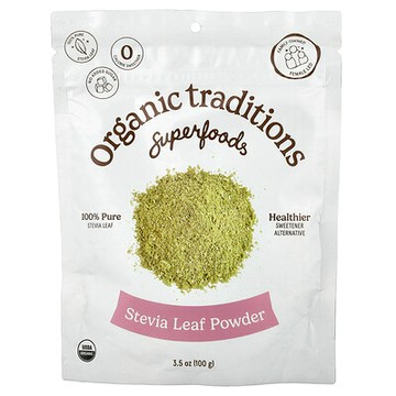 Organic Traditions, 甜葉菊葉粉，3.5 盎司（100 克）