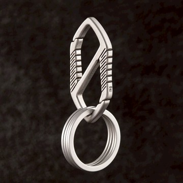 鈦合金小版男士腰掛鑰匙扣掛件創意個性汽車鏈鎖匙圈環簡約掛飾