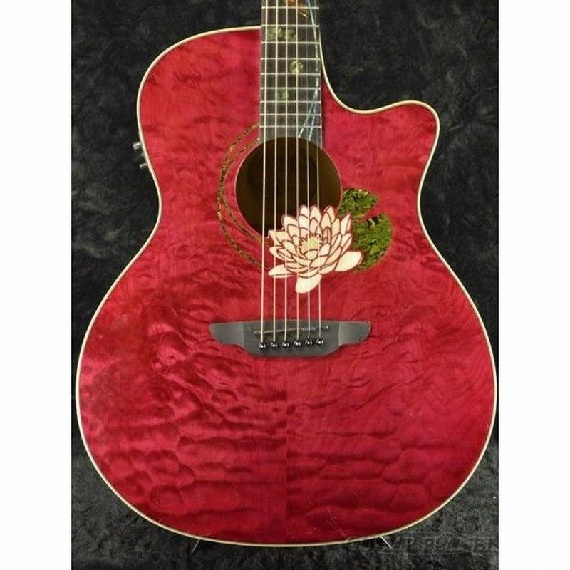 チョイキズ特価】Luna Guitars Flora Lotus GC Quilt maple with cust