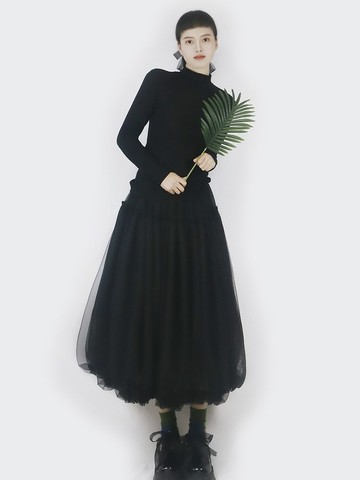 手工網紗蓬蓬裙 A字裙 花苞裙 紗裙 半身裙 長裙