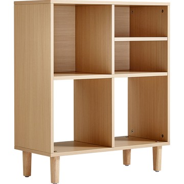 hoi!林氏木業原木系清新0.65M開放矮書櫃 MQ7X