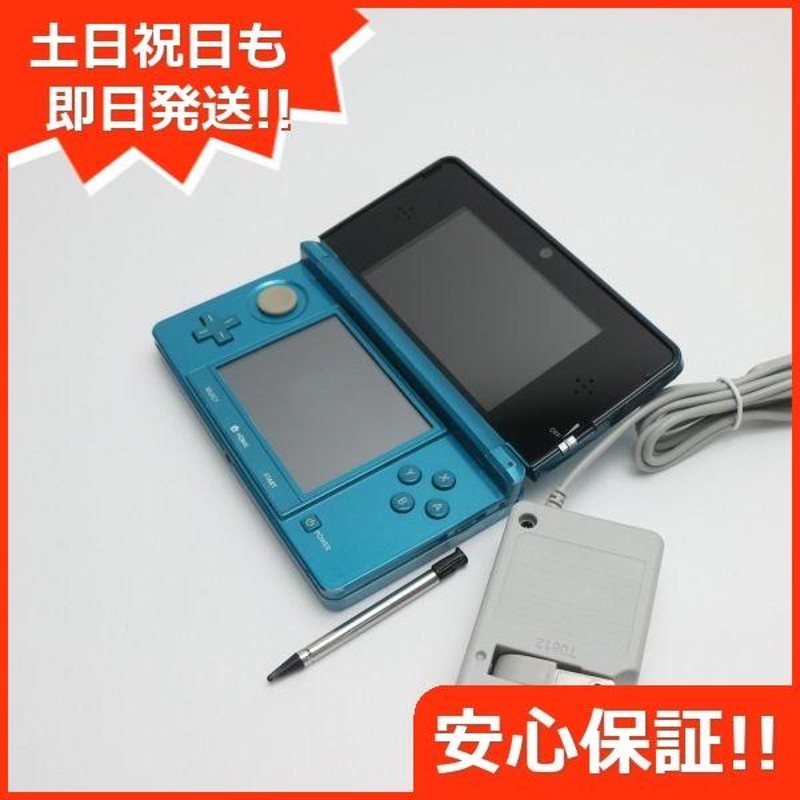 中古 ニンテンドー3DS アクアブルー 即日発送 game 任天堂 本体 あす