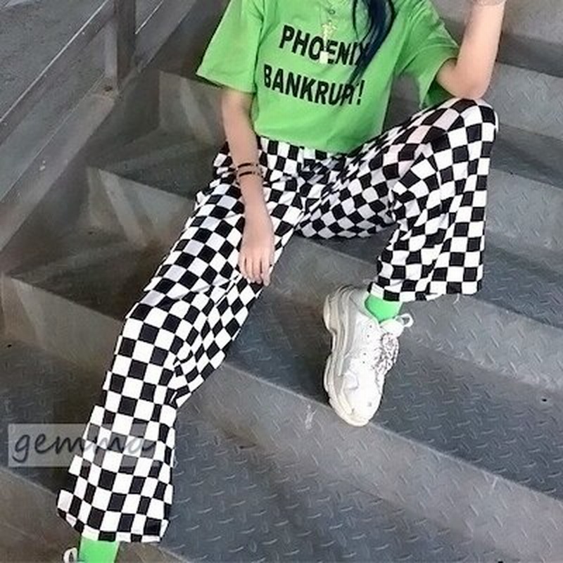 レディース ロックチェック柄 ワイドパンツ 原宿系 ファッション 派手 個性的 ダンス 衣装 コスチューム ヒップホップ 韓国 大きいサイズ 通販 Lineポイント最大1 0 Get Lineショッピング