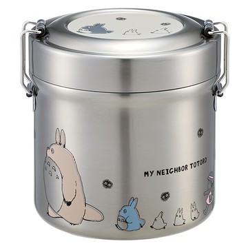 Skater 銀離子不鏽鋼真空保溫食物罐  龍貓 銀色  600ml  1個