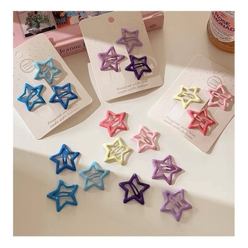 《現貨》星星髮夾 瀏海夾 五角星 bb夾 女孩髮夾 髮飾 兒童髮飾