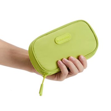 《TRAVELON》雙層3C配件收納包-萊姆綠-- 線材收納包 隨身收納包 旅遊包