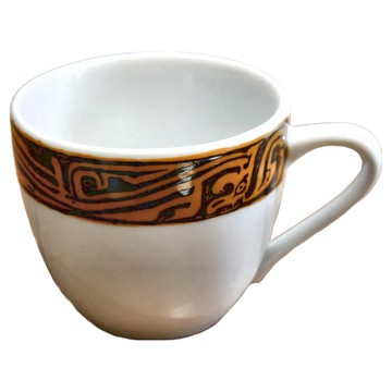 HANYIEW 印象派咖啡杯 日本製造 170ml 10.5x7.5x6.5cm  白色 + 咖色  1個