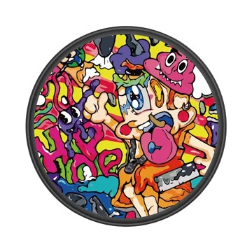 GRIP O (MagSafe 兼容） 黑 - ZOE - 霓虹混沌之悅