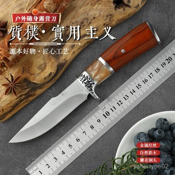 戶外防身荒野求生小刀便攜防身刀露營燒烤釣魚小刀不銹鋼水果刀 XGF5