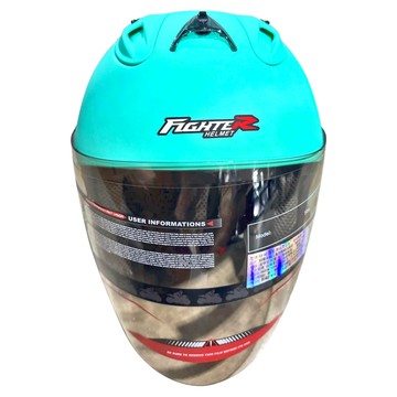 FIGHTER HELMET 普通型露臉式機車防護頭盔 含一層護目鏡 R3-A6  消光薄荷綠色  XXL