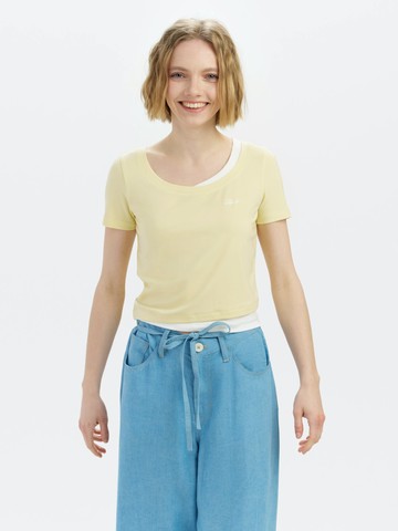 女款 U領短T 假兩件式短袖 熱賣單品