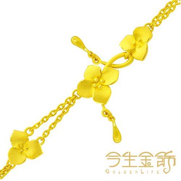 【今生金飾】花語蝶情手鍊 黃金手鍊