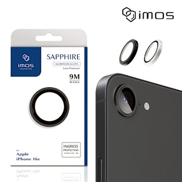 imos iPhone 16e 6.1 藍寶石鏡頭保護鏡-一顆(2色)