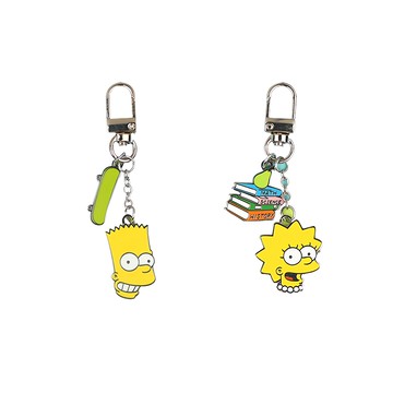ASittHiNK 辛普森家庭金屬鑰匙圈 Set 2  霸子 + 花枝  1組