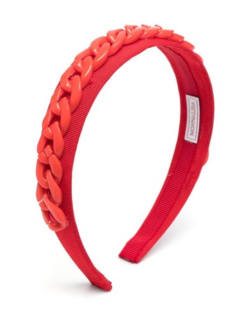 Monnalisa - chain-link detail headband - kids - Fabric - One Size - Red