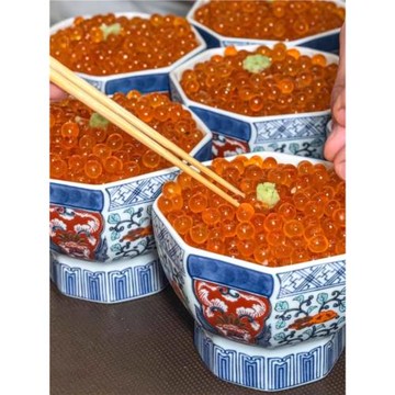 日式料理前菜小菜創意陶瓷碗酒店餐廳八角復古高臺點心裝飾盛器