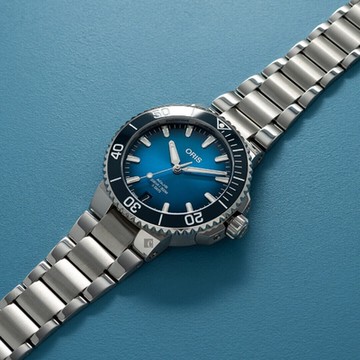 Oris豪利時 Aquis 五日鍊全新自製機芯 Calibre 400 潛水錶 0140077694135-0782209PEB
