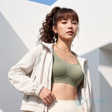 【伊柔 EVEROY】透氣無鋼圈防走光輕運動M-3XL內衣 W013-86 綠色