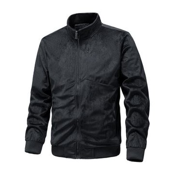 [米蘭精品] 現貨+預購 美式休閒夾克飛行外套立領薄外套秋冬夾克商務上衣大碼男裝-麂皮絨男外套4色74mh27