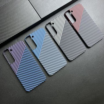 三星s21手機殼碳纖維拼色適用s20Ultra凱夫拉紋路同款紋路s22+殼