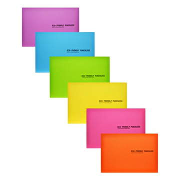 ECO Chungwoon 環保無孔 A5 資料簿 顏色隨機  6個