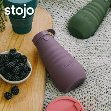 美國stojo手提折疊杯壓縮硅膠水壺戶外旅行大容量便攜水瓶 590ml